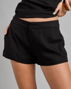 Sets|Linen Blend*Mooloola Remi Hawaii Shorts Black
