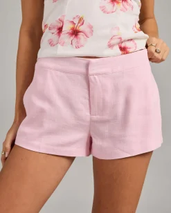 Sets|Linen Blend*Mooloola Remi Hawaii Shorts Light Pink