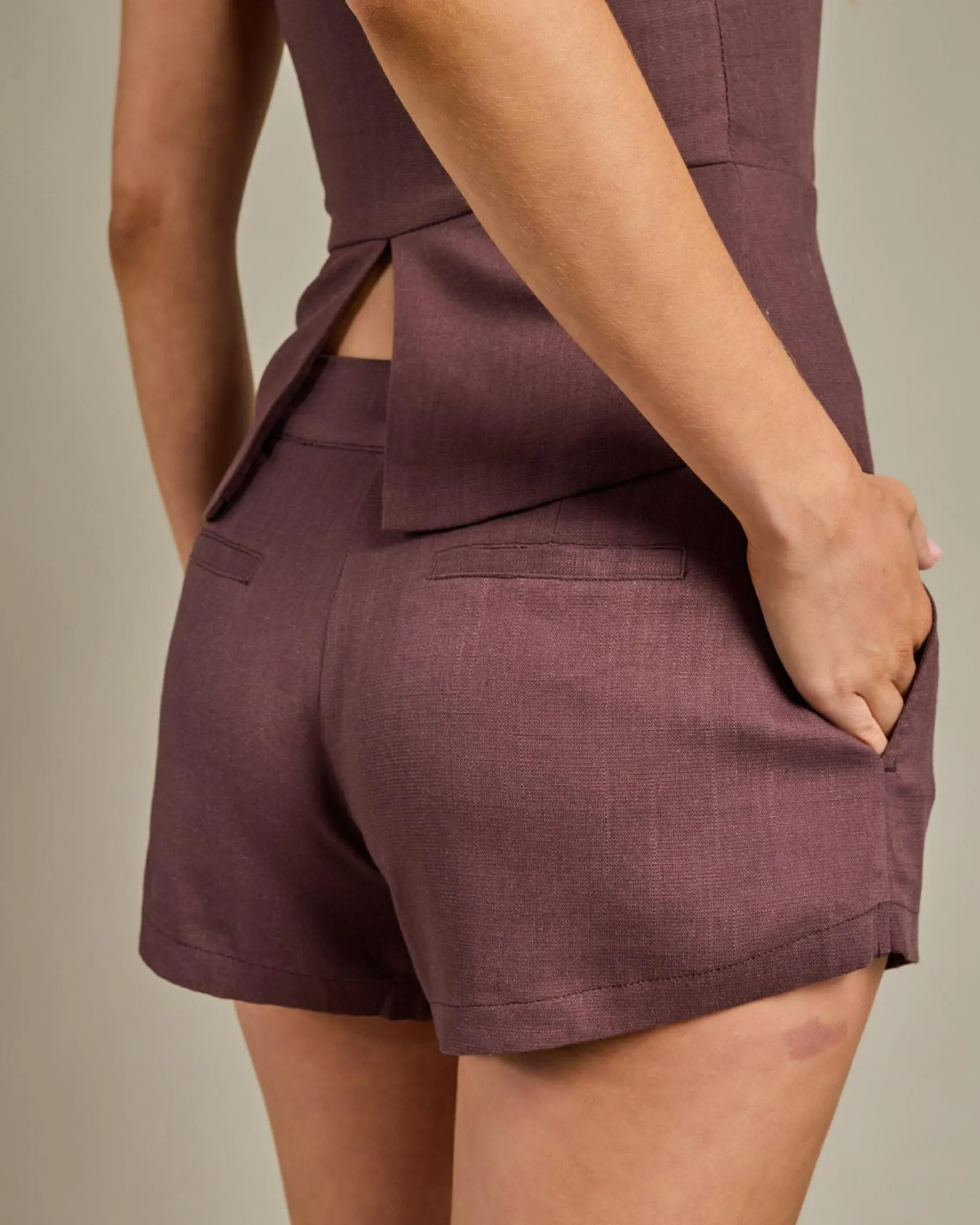 Clearance Remi Hawaii Shorts Women Sets|Linen Blend
