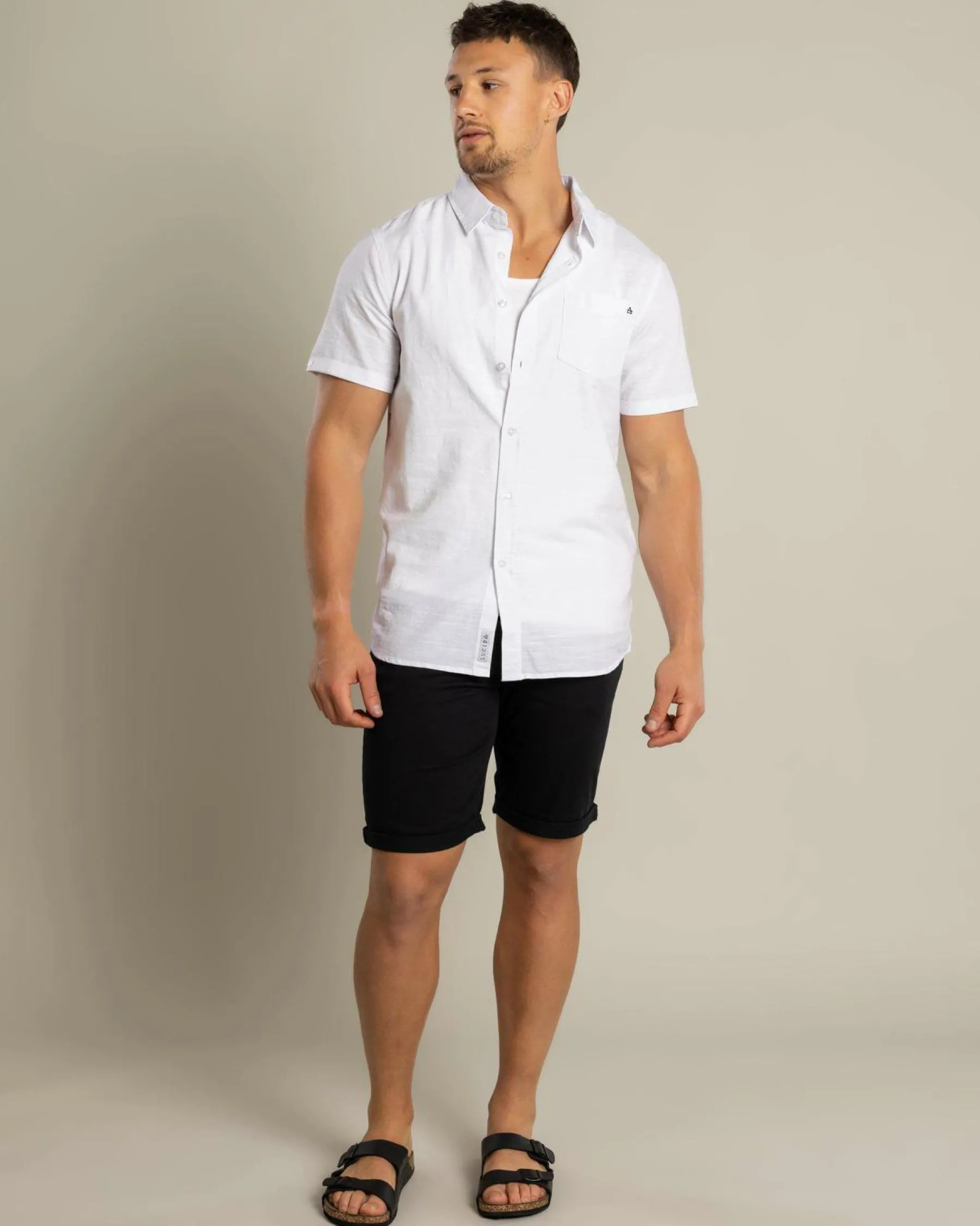 Tops & T-Shirts*Lucid Requisite Short Sleeve Shirt White