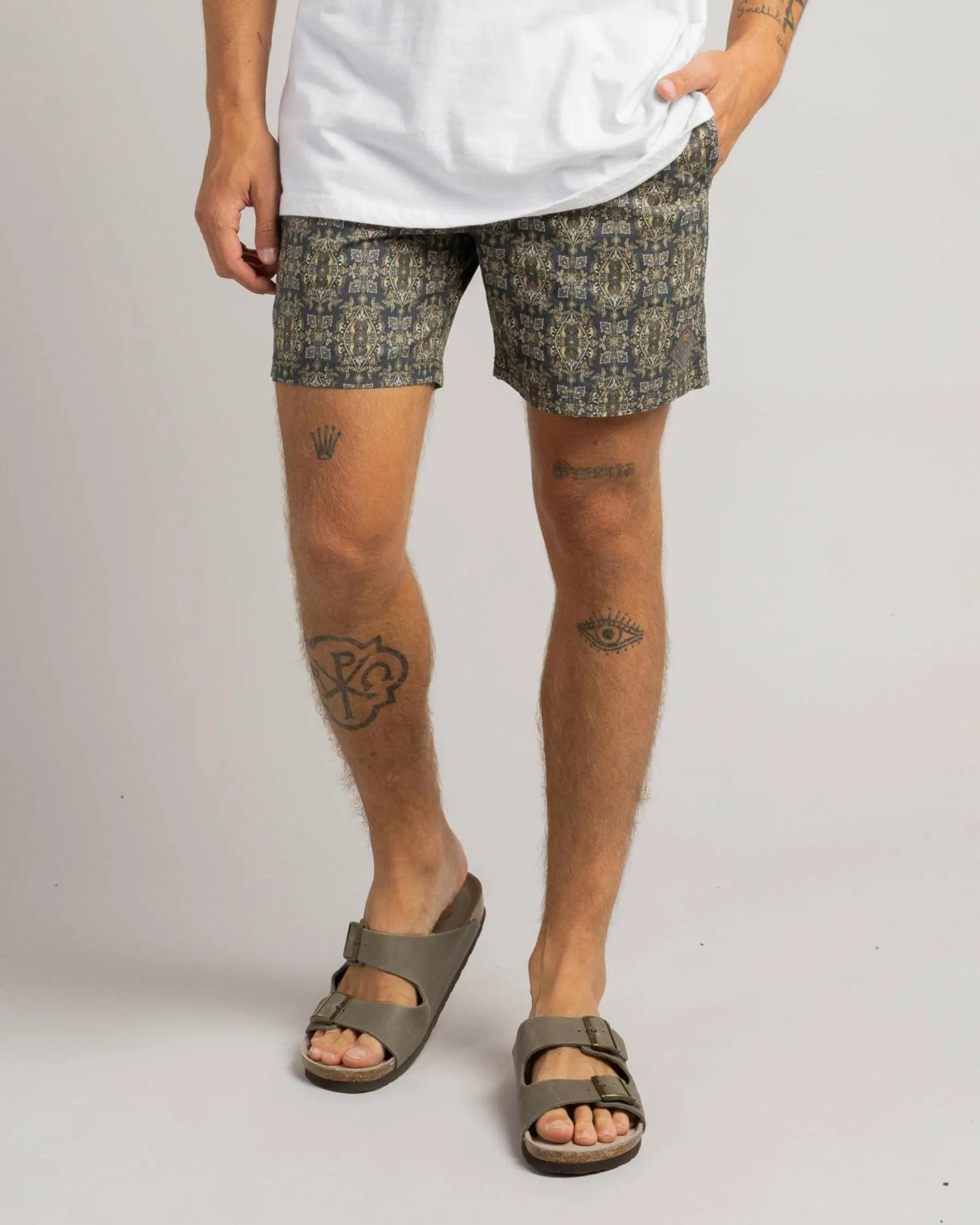 Shorts & Bottoms*Skylark Retain Elastic Waist Shorts Slate Blue