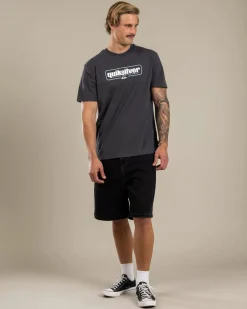 Tops & T-Shirts*Quiksilver Retro Box T-Shirt India Ink