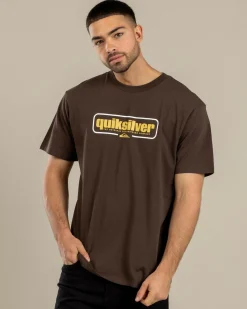 Tops & T-Shirts*Quiksilver Retro Box T-Shirt Chocolate Brown