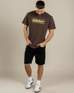 Tops & T-Shirts*Quiksilver Retro Box T-Shirt Chocolate Brown