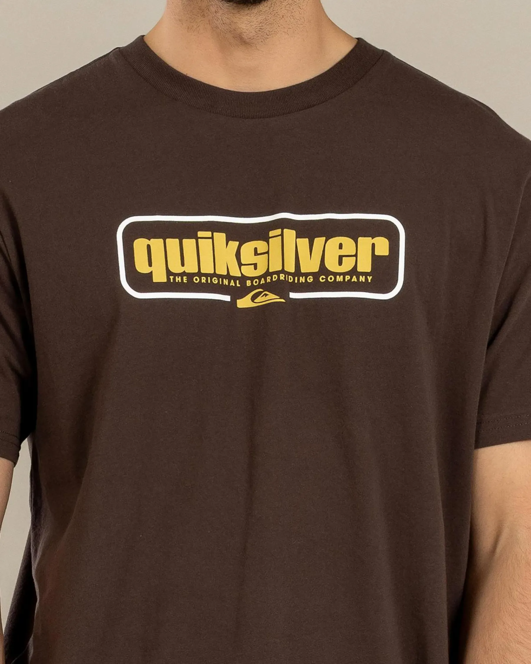 Tops & T-Shirts*Quiksilver Retro Box T-Shirt Chocolate Brown