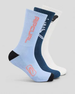 Online Retro Crew Socks 3 Pack Socks