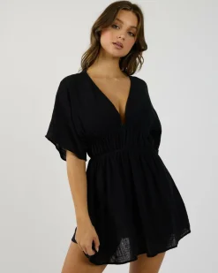 Beach Covers & Overswim*Topanga Reva Cover Up Black