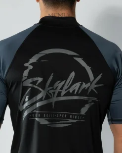 Rashies*Skylark Revert Short Sleeve Rash Vest Black
