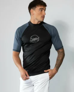 Rashies*Skylark Revert Short Sleeve Rash Vest Black