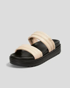 Slides*Ava And Ever Rhodes Slide Sandals Almond/black