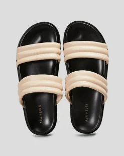 Slides*Ava And Ever Rhodes Slide Sandals Almond/black