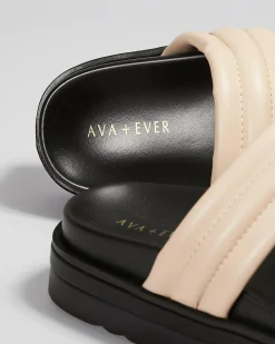 Slides*Ava And Ever Rhodes Slide Sandals Almond/black