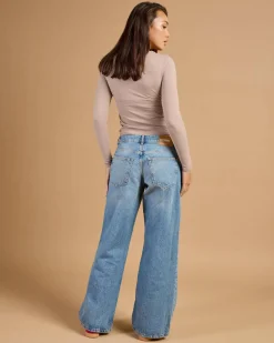 Hot Rhue Low Wide Jeans Women Denim|Bottoms