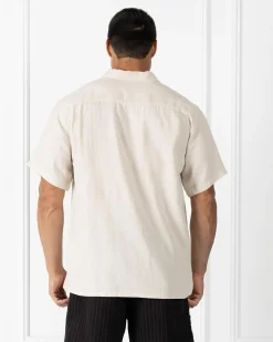 Tops & T-Shirts|Linen Blend*Billabong Ricardo Short Sleeve Shirt Stone