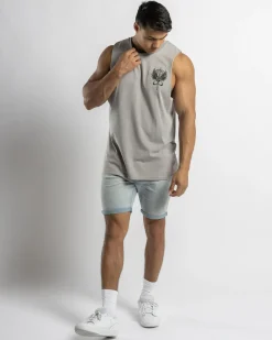 Tops & T-Shirts*Dexter Rider Muscle Tank Light Grey Acid