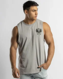 Tops & T-Shirts*Dexter Rider Muscle Tank Light Grey Acid