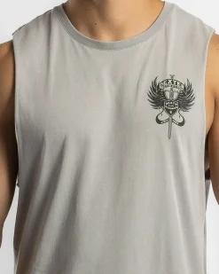 Tops & T-Shirts*Dexter Rider Muscle Tank Light Grey Acid