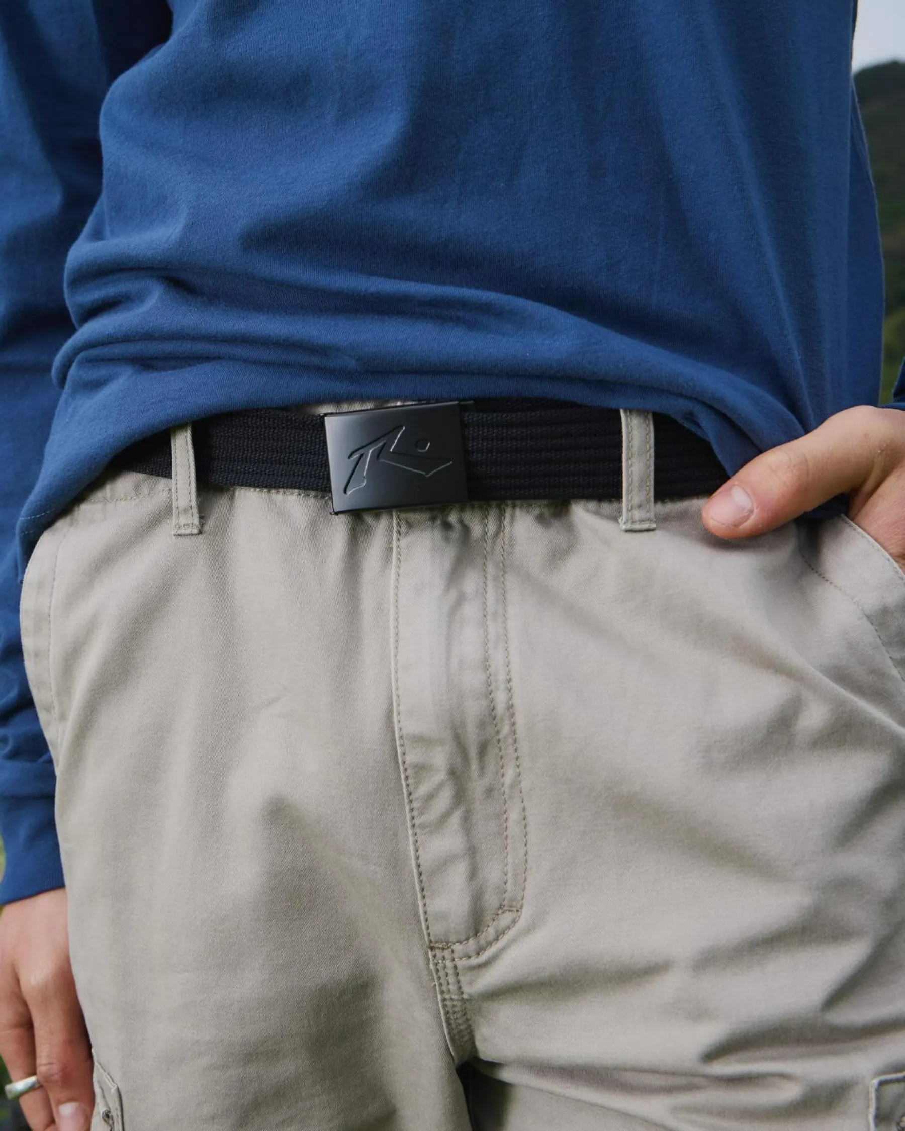 Belts*Rusty Ridgemont Web Belt Black