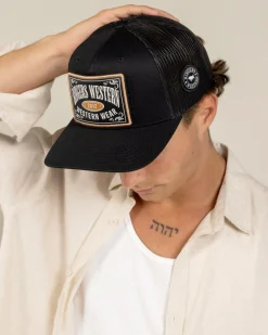 Headwear*Ringers Western Switcheroo Trucker Cap Black