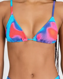 Bikinis*Topanga Rio Shirred Triangle Bikini Top Multi
