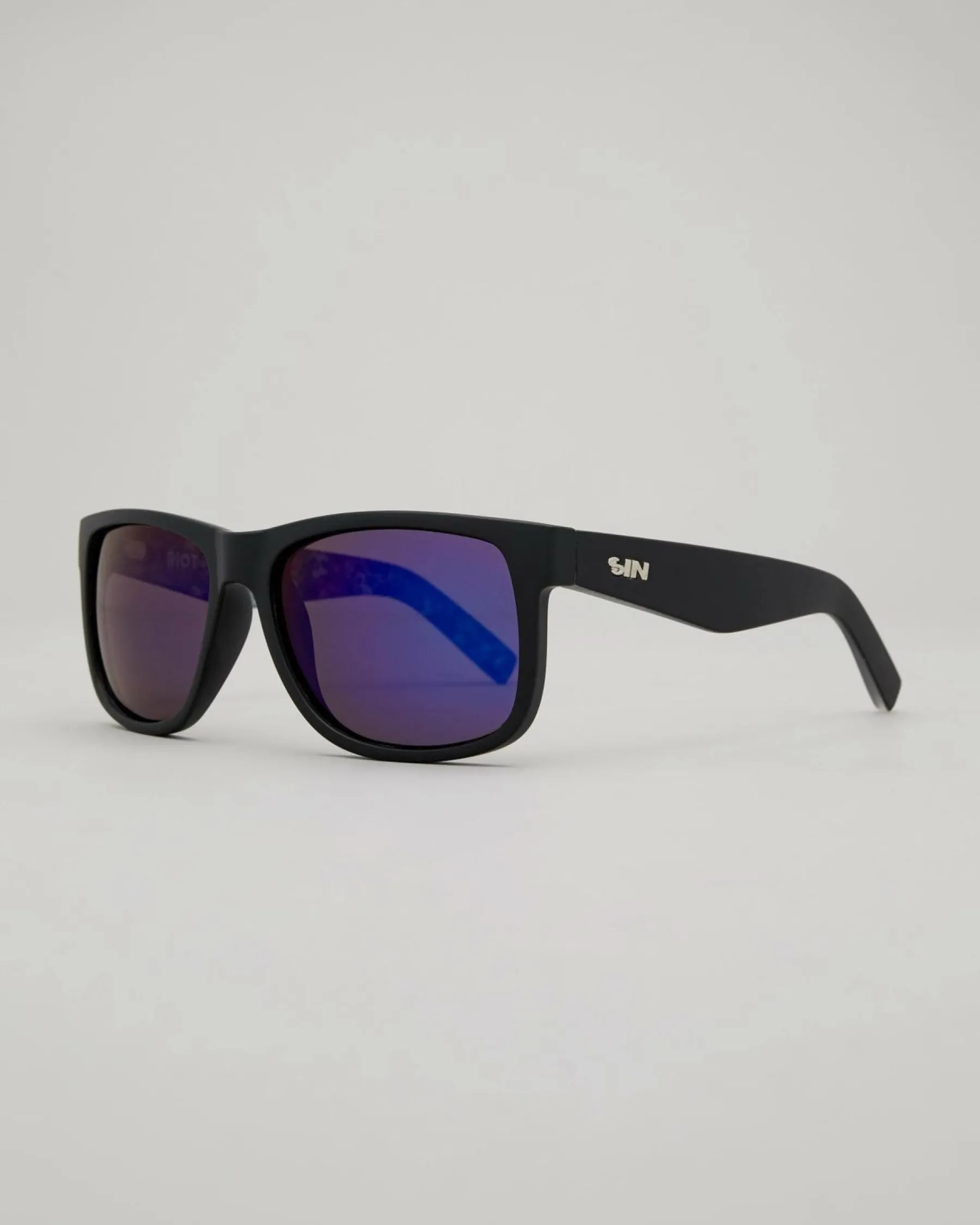 Sunglasses*Sin Eyewear Riot Sunglasses Matte Raven/blue Flash