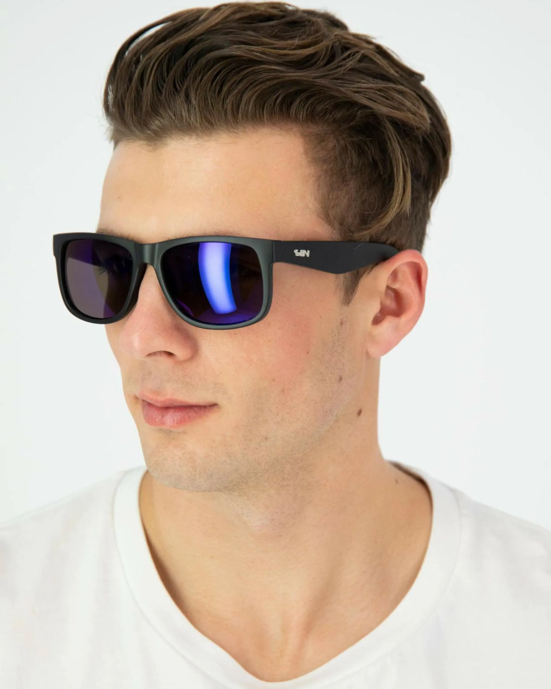 Sunglasses*Sin Eyewear Riot Sunglasses Matte Raven/blue Flash