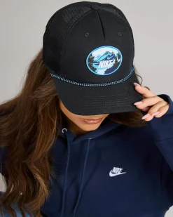 Headwear*Nike Rise Outdoor Trucker Cap Black/black/university Blue
