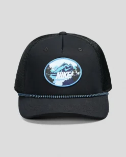 Headwear*Nike Rise Outdoor Trucker Cap Black/black/university Blue