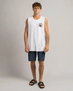 Tops & T-Shirts*Jacks Rising Sun Muscle Tank White