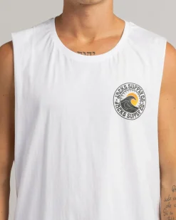 Tops & T-Shirts*Jacks Rising Sun Muscle Tank White