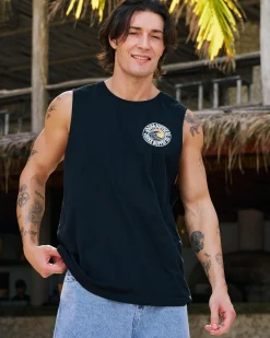Tops & T-Shirts*Jacks Rising Sun Muscle Tank Black