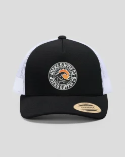 Headwear*Jacks Rising Trucker Cap Black/white