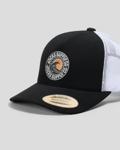 Headwear*Jacks Rising Trucker Cap Black/white