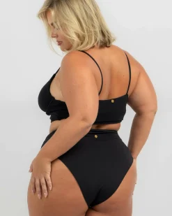 Bikinis*Kaiami Rita High Waisted Bikini Bottom Black