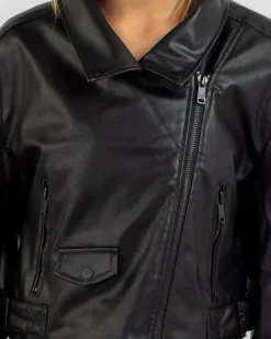 Jackets & Coats*Ava And Ever Rizzo Faux Leather Jacket Black