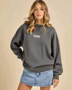 New Road To Paradise Cocoon Panel Crew Sweatshirt Women Jumpers & Hoodies