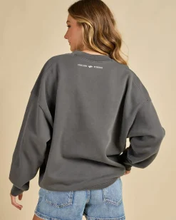 New Road To Paradise Cocoon Panel Crew Sweatshirt Women Jumpers & Hoodies