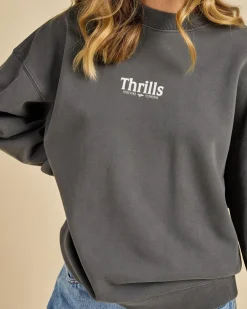 New Road To Paradise Cocoon Panel Crew Sweatshirt Women Jumpers & Hoodies