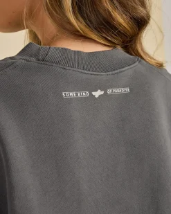 New Road To Paradise Cocoon Panel Crew Sweatshirt Women Jumpers & Hoodies