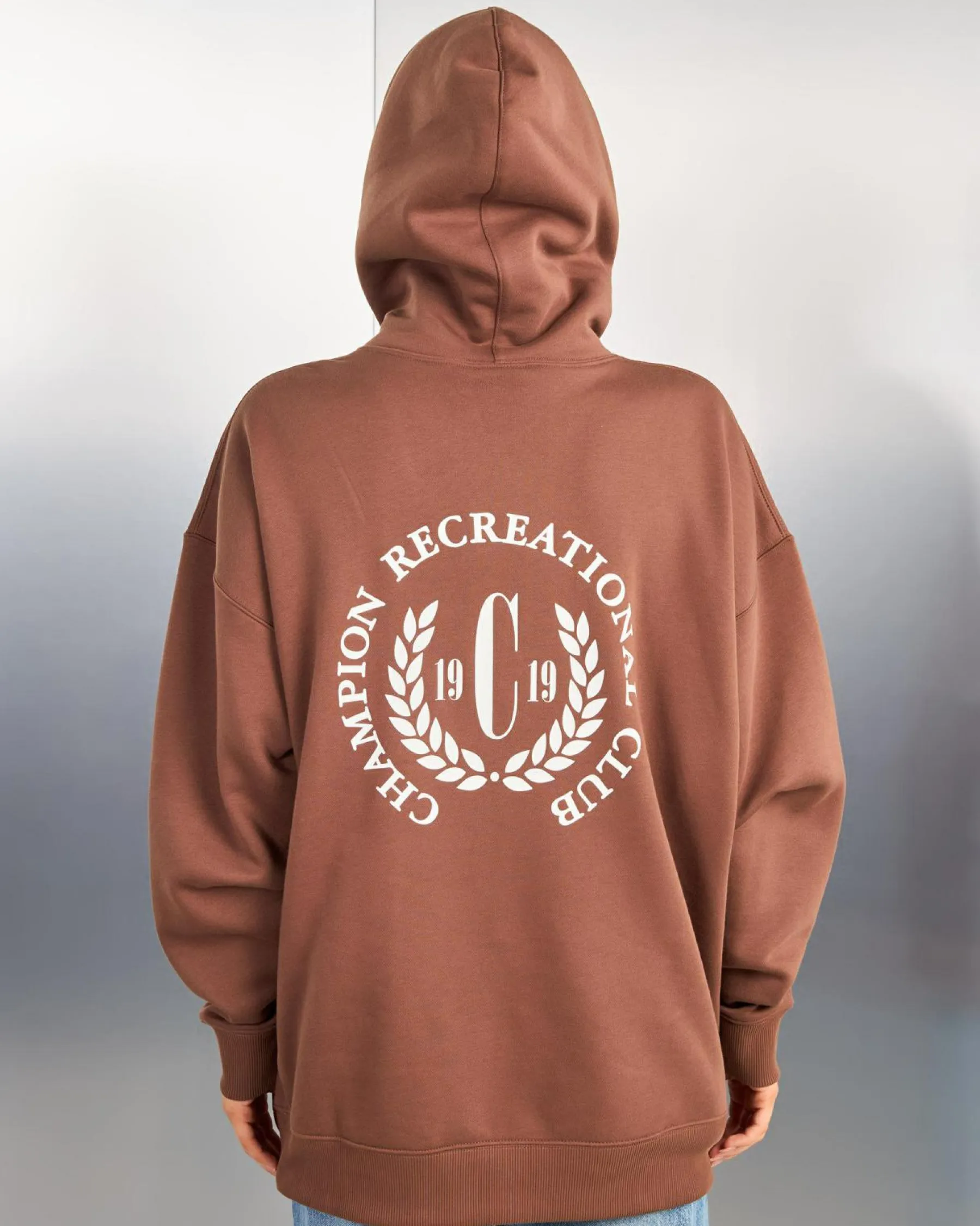 Jumpers & Hoodies*Champion Rochester Graphic Oversized Hoodie Time Out Brown