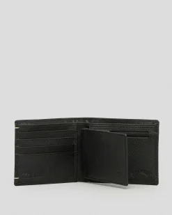 Wallets*Billabong Rockaway 2 in 1 Wallet Black