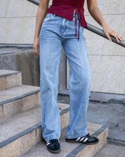Denim|Bottoms*DESU Rocker Straight Leg Jeans Vintage Mid Blue