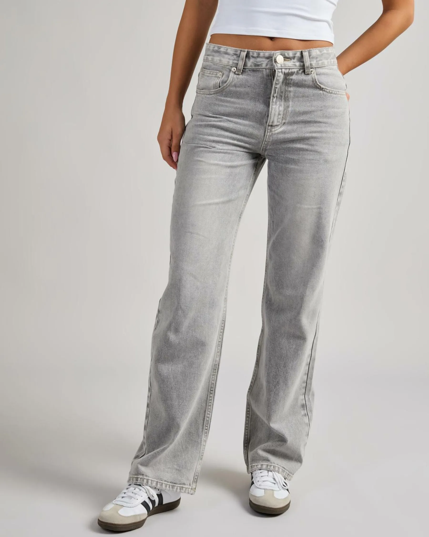Denim|Bottoms*DESU Rocker Straight Leg Jeans Blasted Grey