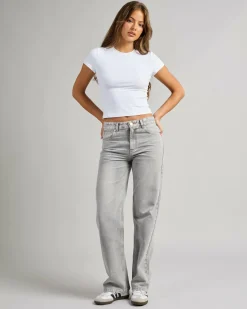 Denim|Bottoms*DESU Rocker Straight Leg Jeans Blasted Grey