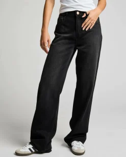 Denim|Bottoms*DESU Rocker Straight Leg Jeans Washed Black