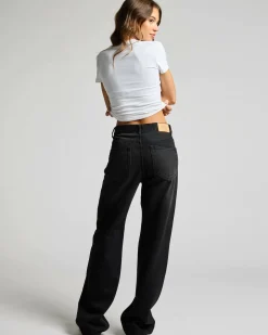 Denim|Bottoms*DESU Rocker Straight Leg Jeans Washed Black