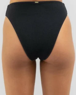 Bikinis*Topanga Rockford Twist High Waist Bikini Bottom Black
