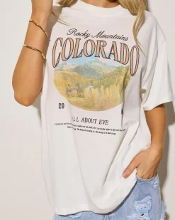 New Rocky Mountains Relaxed T-Shirt Women Tops