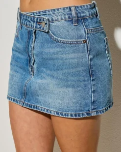 Denim|Bottoms*DESU Romy Denim Skirt Blasted Garage