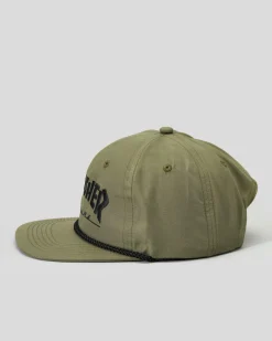 Headwear*Thrasher Rope Snapback Cap Olive/black